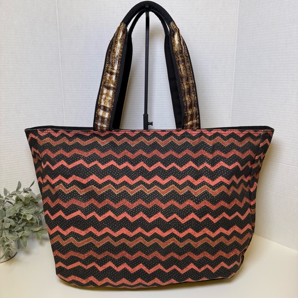 Laurel Burch Native Horses Travel Large Tote Bag Colorful, Cotton Western Whimsy - Picture 6 of 16